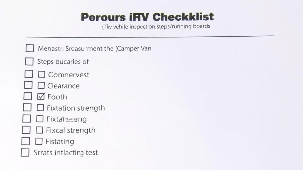 Checklist para ITV con peldaños instalados