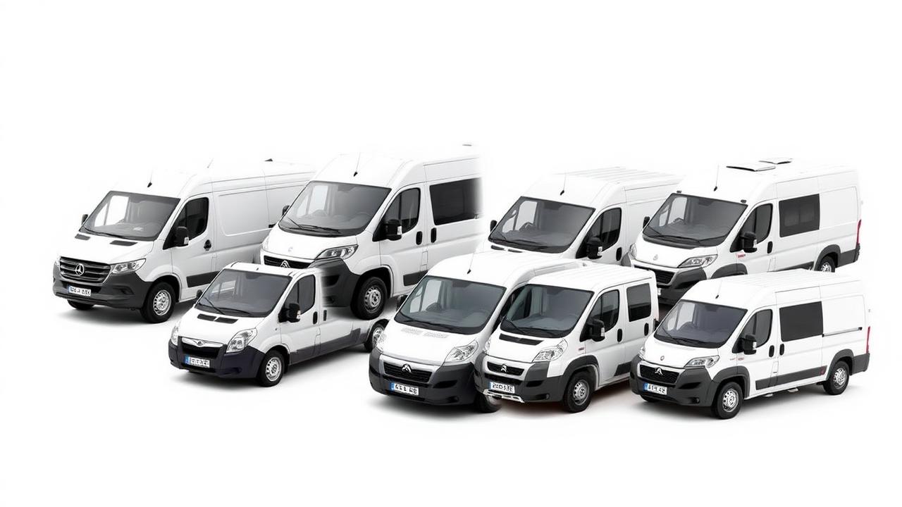 Furgonetas populares para camperización: Sprinter, Crafter, Ducato, Boxer, Jumper